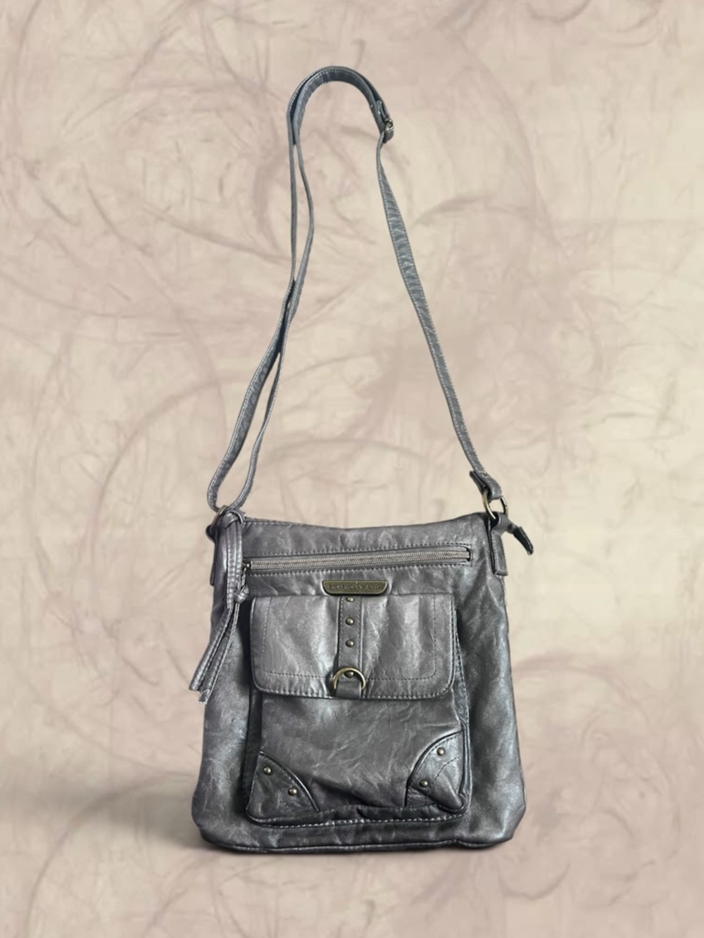 Vintage cool brown adjustable crossbody/shoulder bag